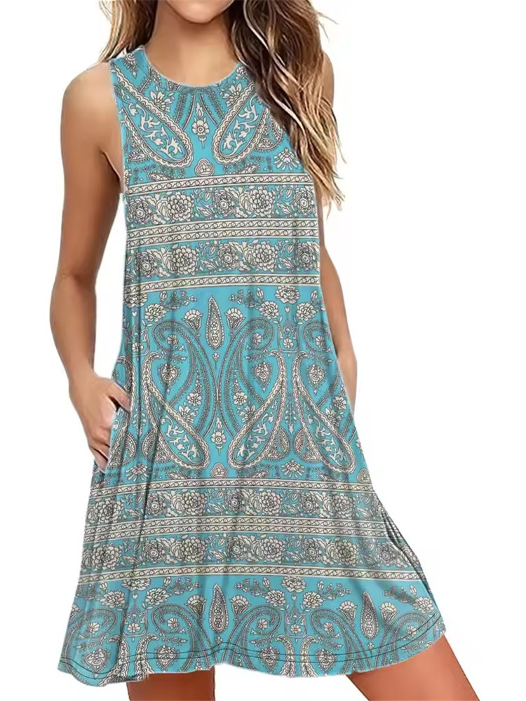 Gaun Sundress Ukuran Plus 9XL  - Romper Floral Print ulasan dan harga