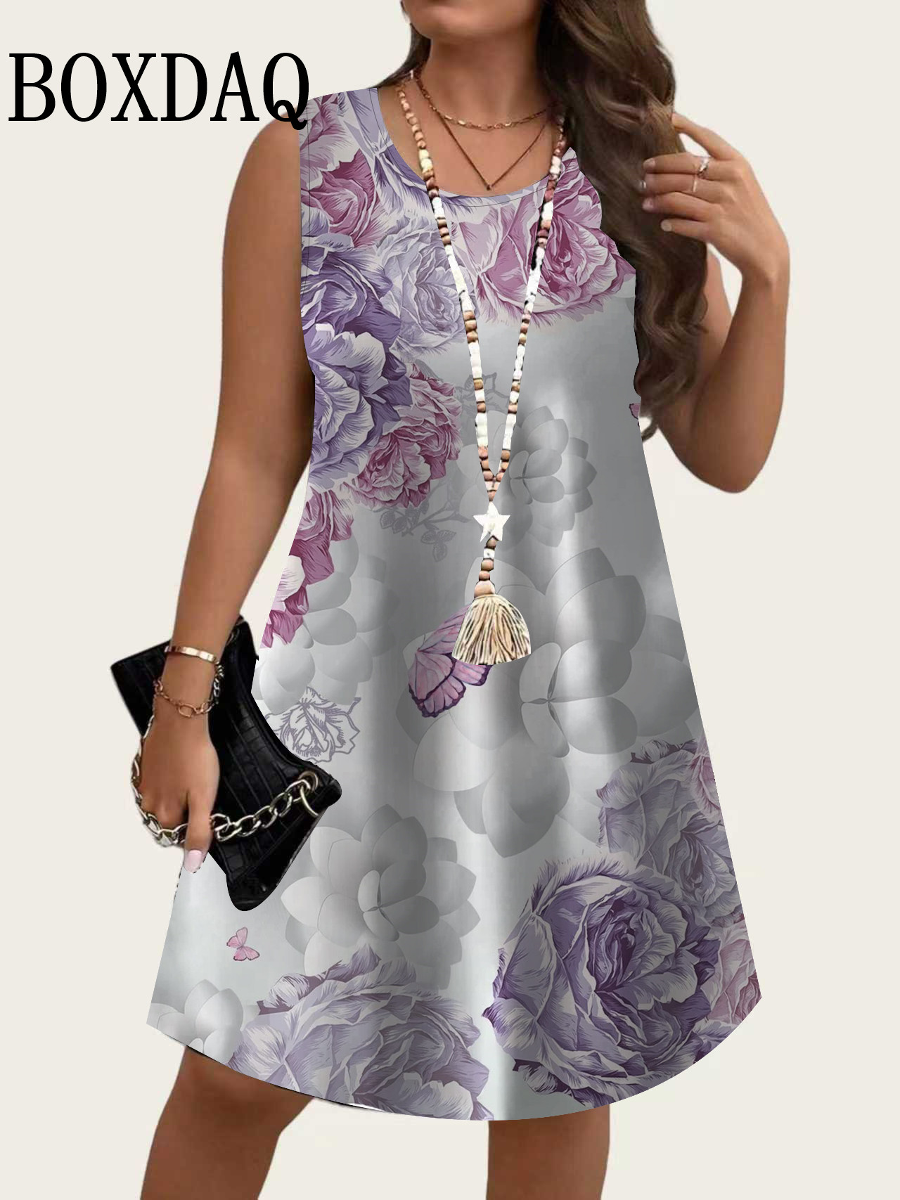 Gaun Tanpa Lengan Wanita Musim - Romper Floral Print ulasan dan harga