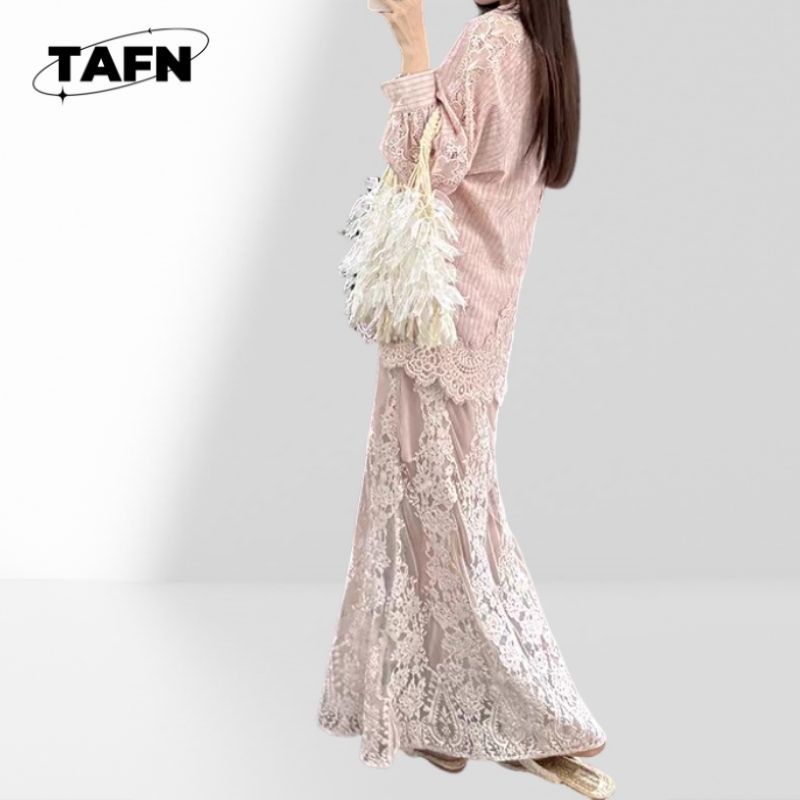Rok Fashion Wanita Bahan Lembu - Midi Skirt Floral ulasan dan harga