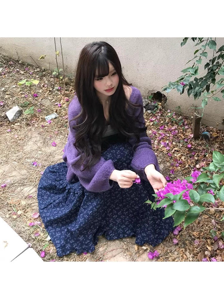 Rok Midi Wanita Ukuran Besar M - Midi Skirt Floral ulasan dan harga