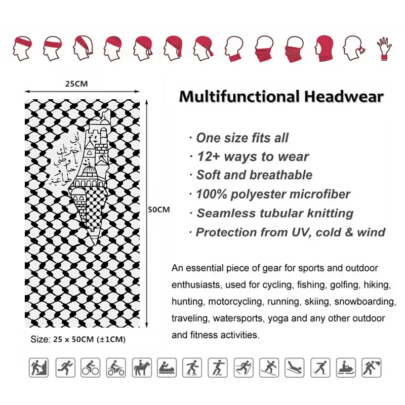 Bandana Kaligrafi Arab Pola Ha - Headband Summer Knit ulasan dan harga